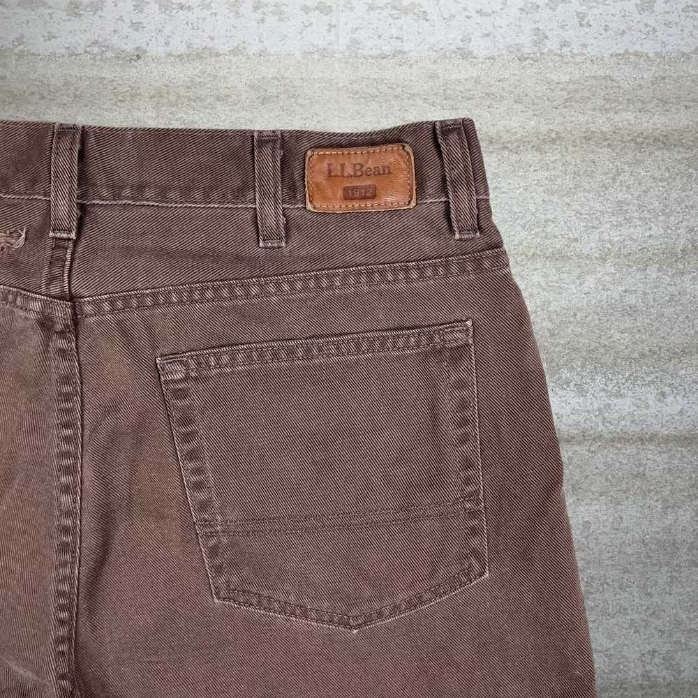 Vintage LL Bean Jeans Baggy Fit Chocolate Brown W… - image 3