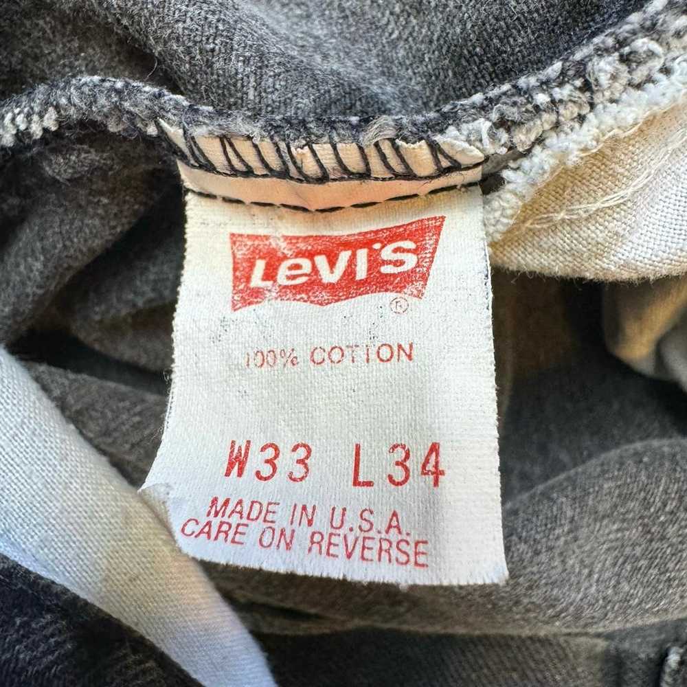VTG Levi’s 505 Jeans Men’s 33 34 Fade Black Ridge… - image 3
