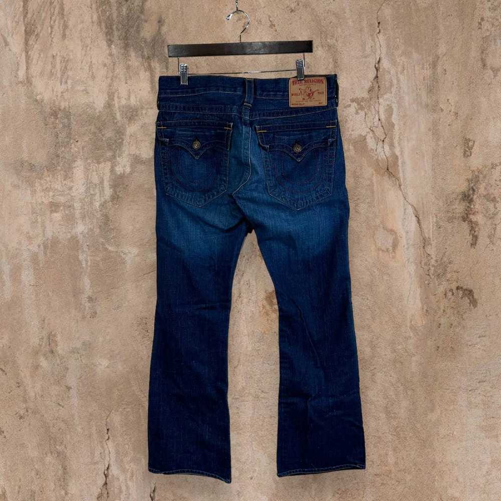 Vintage True Religion Flared Jeans Dark Wash Deni… - image 2