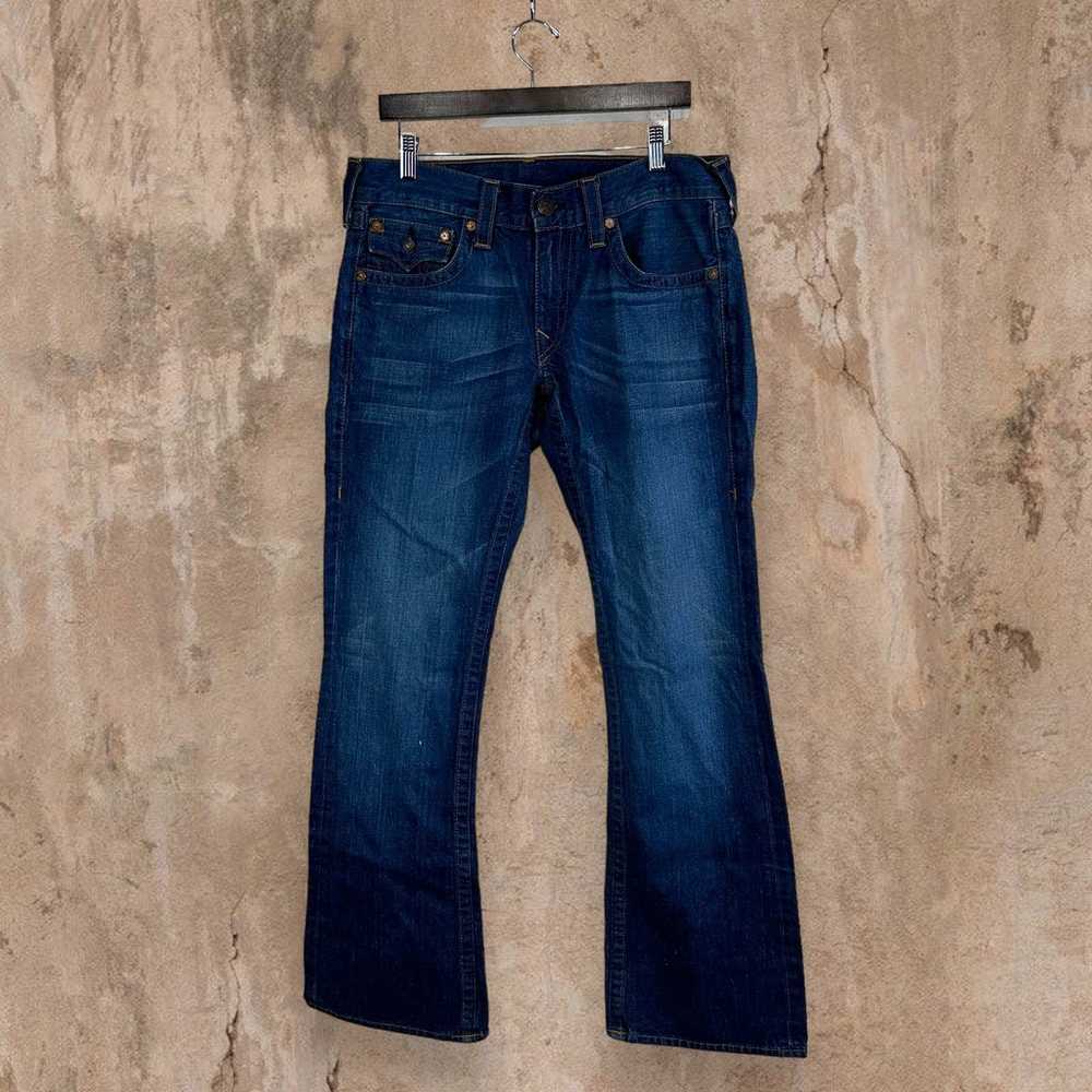 Vintage True Religion Flared Jeans Dark Wash Deni… - image 3