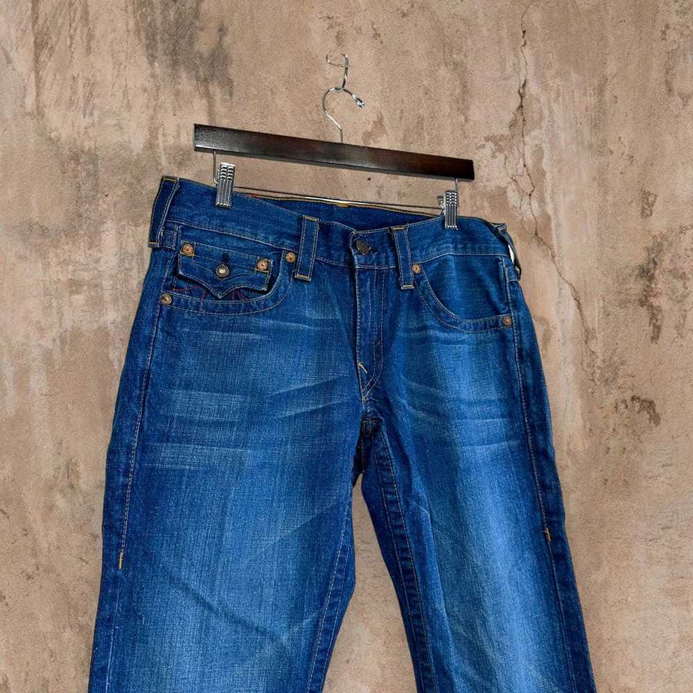 Vintage True Religion Flared Jeans Dark Wash Deni… - image 4