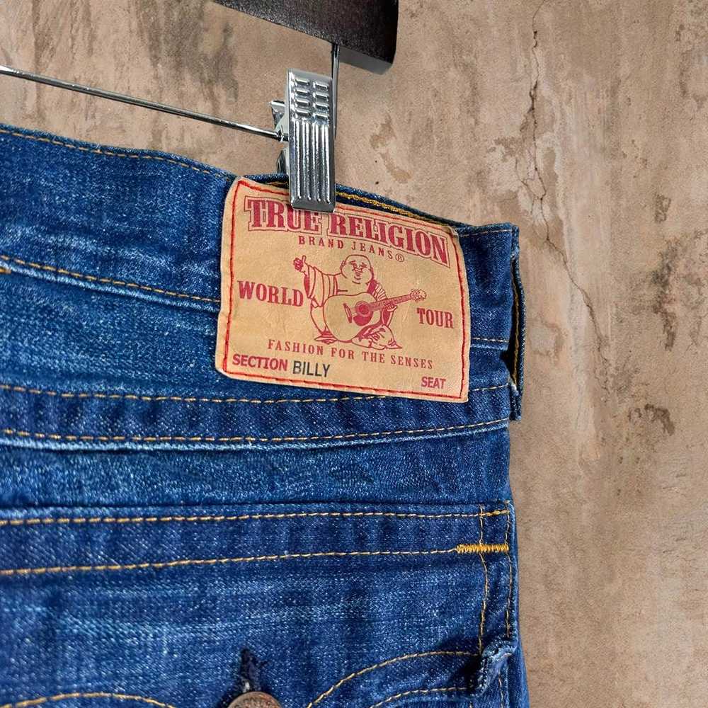 Vintage True Religion Flared Jeans Dark Wash Deni… - image 5