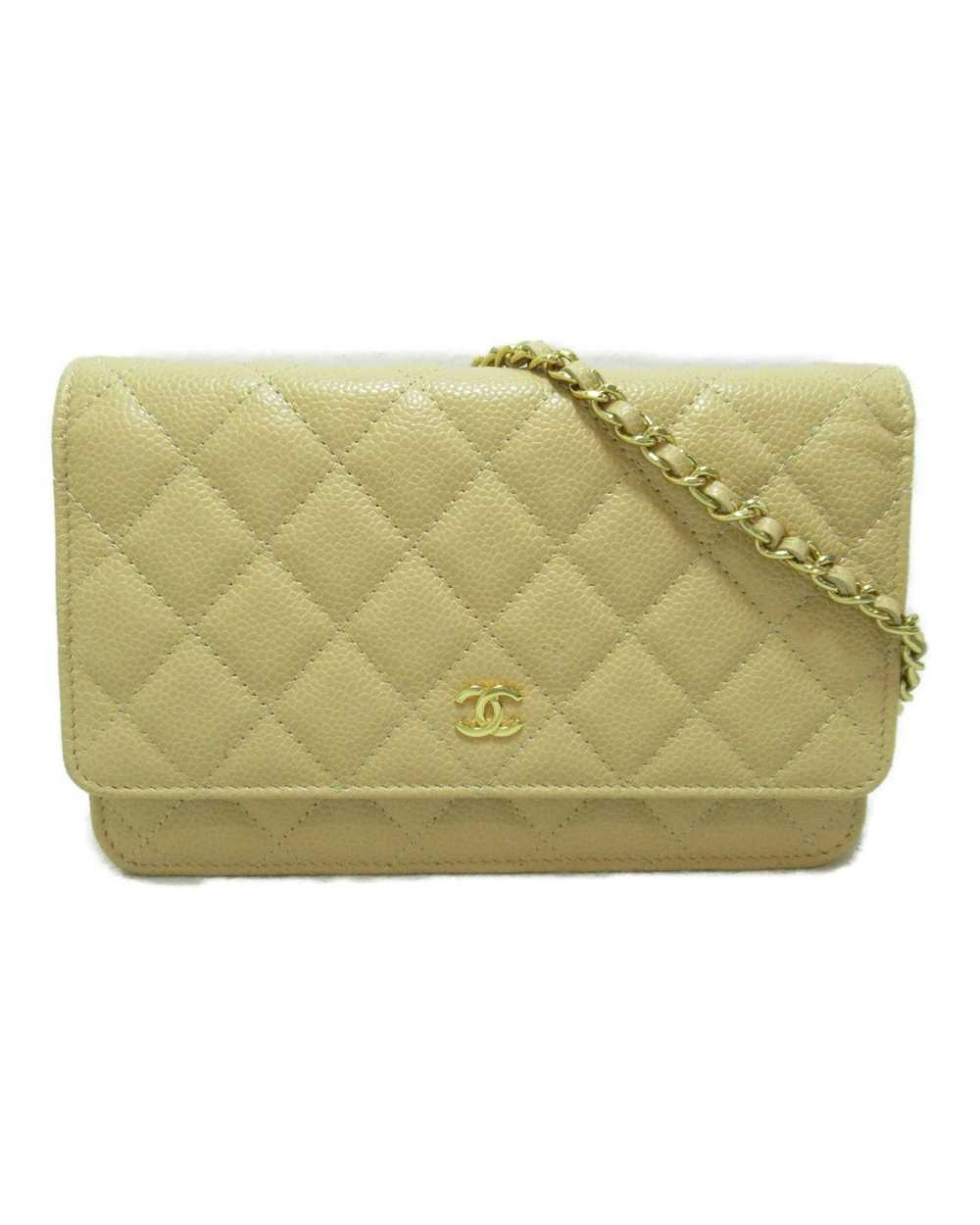Chanel Beige Leather Shoulder Bag - image 1