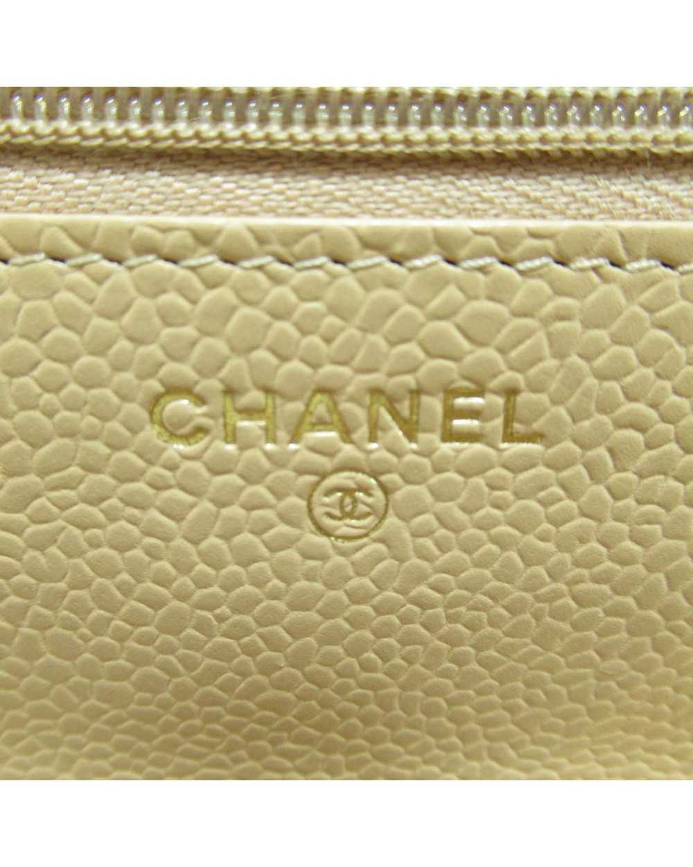 Chanel Beige Leather Shoulder Bag - image 9