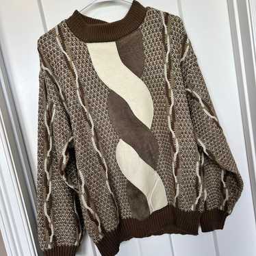 Saxony Vintage Leather Sweater  Coogie Style Men'… - image 1