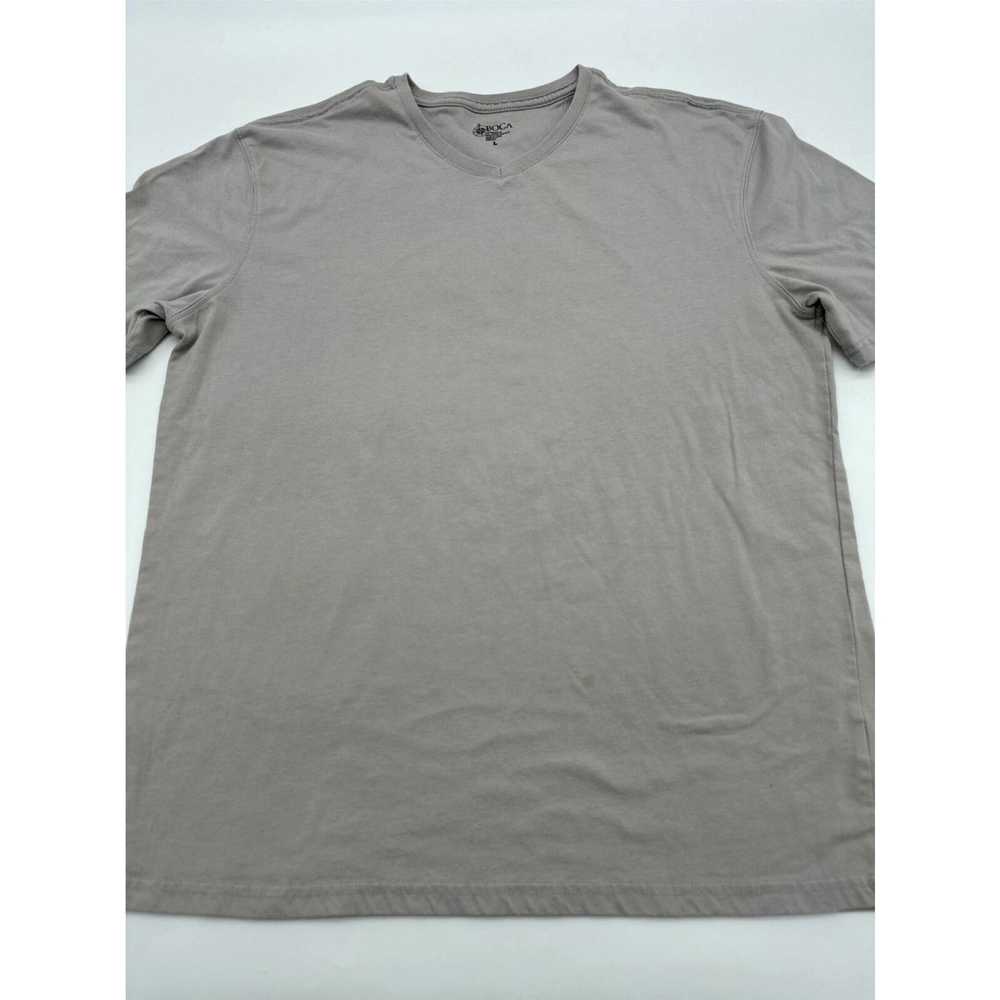 Joe Browns Boca T-Shirt Men Large Brown Solid V-N… - image 1