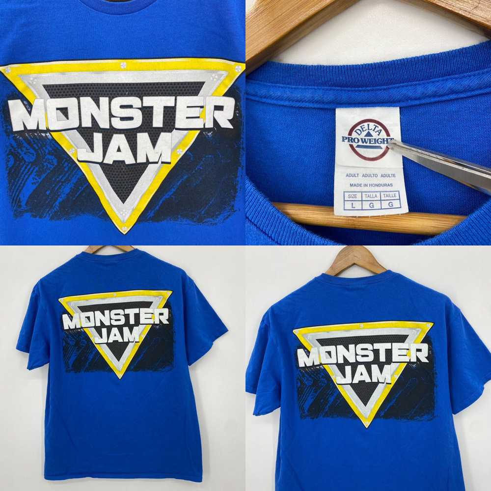 Delta Delta T-Shirt Men's L Blue Monster Jam Logo… - image 4