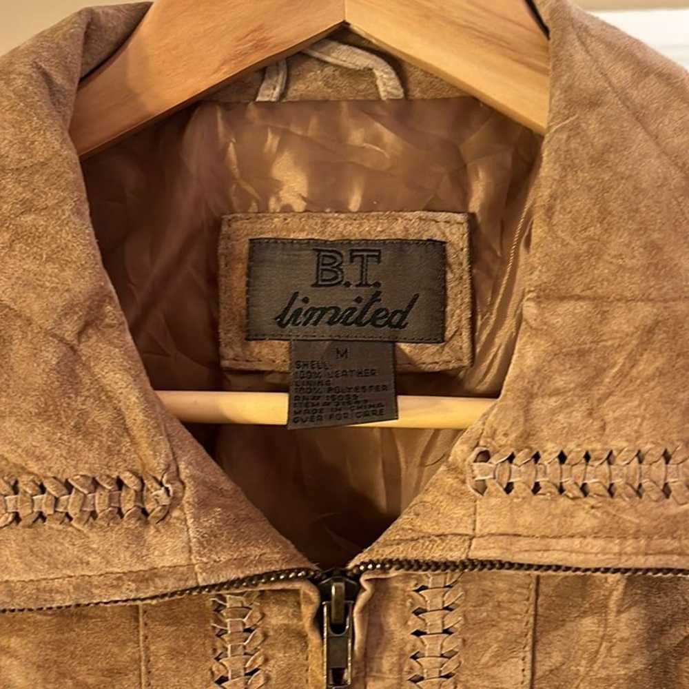 Vintage Zip Up 100% leather shell - image 3