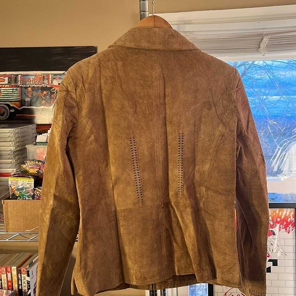 Vintage Zip Up 100% leather shell - image 4