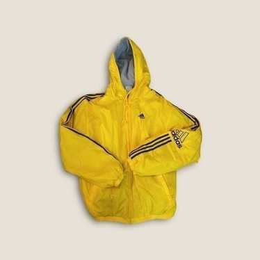 Vintage Y2K Adidas Puffer Jacket Yellow/Gold Blac… - image 1