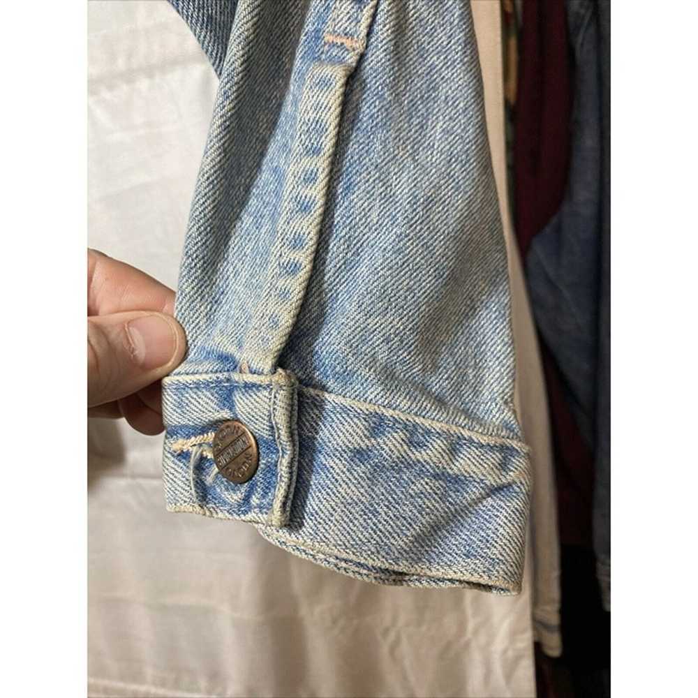 VTG Nuovo Jeanswear Denim Trucker Jacket Distress… - image 9