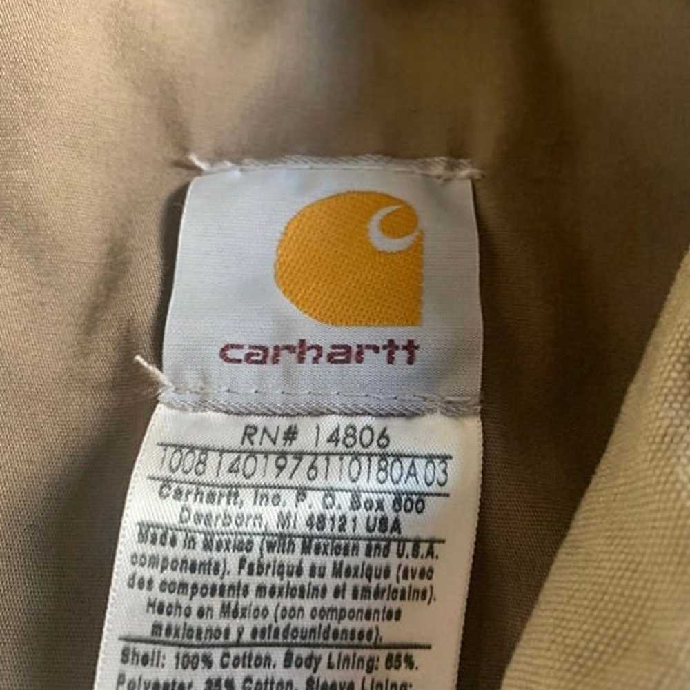 Vintage Rare Carhartt Tan Jacket Size Medium - image 5