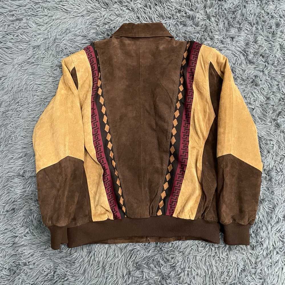 Vintage Leather Bomber Jacket - image 2