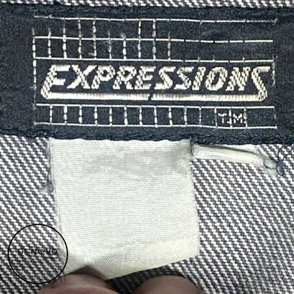 Expressions Men’s Vintage Grey Denim Jacket Size … - image 2