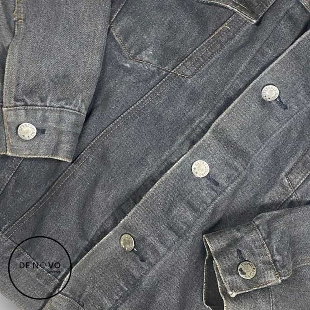 Expressions Men’s Vintage Grey Denim Jacket Size … - image 3