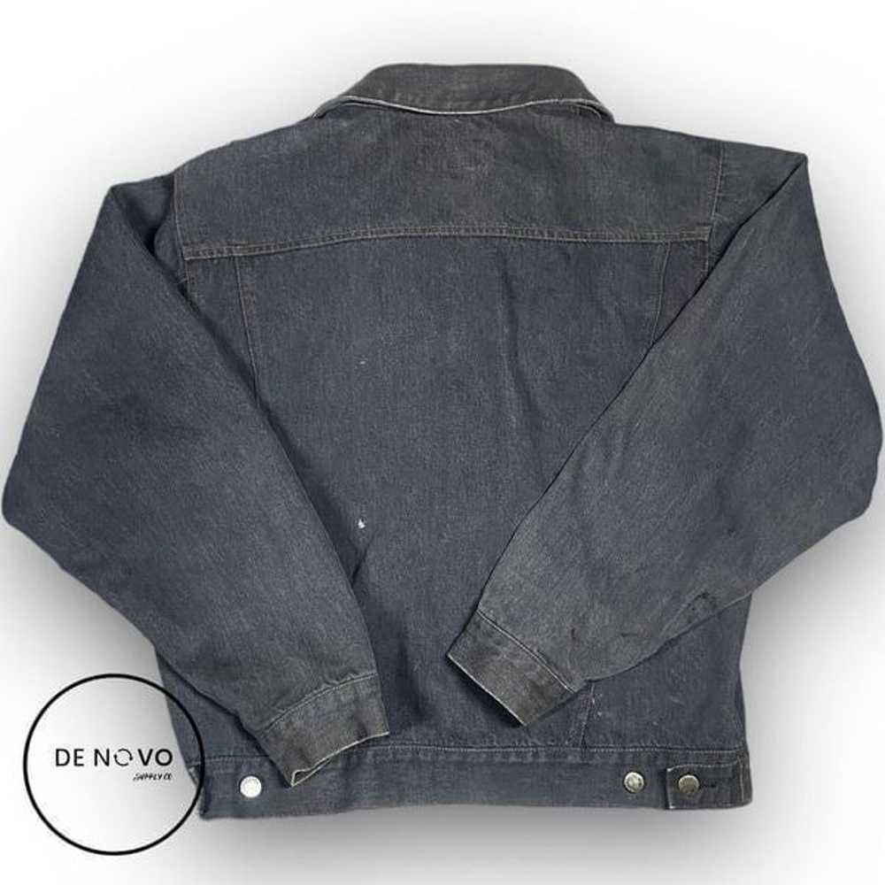 Expressions Men’s Vintage Grey Denim Jacket Size … - image 4