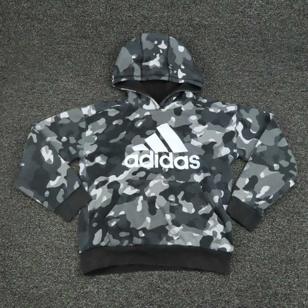 Adidas Adidas Hoodie Youth Large Black & Gray Cam… - image 1