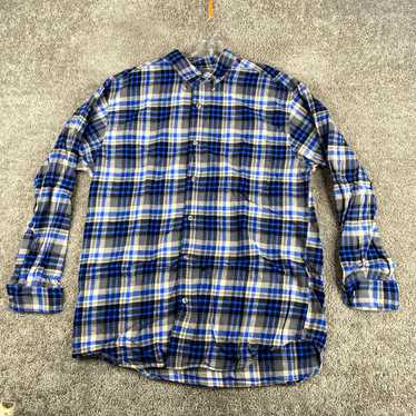 Vintage Work n' Sport Flannel Button-Down Shirt M… - image 1