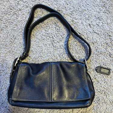 vintage black coach shoulder bag - image 1