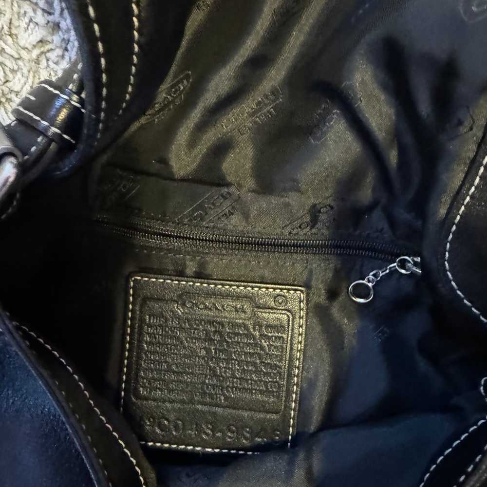 vintage black coach shoulder bag - image 2