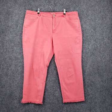 Vintage J Jill Jeans Women 18 Pink Denim Cropped … - image 1