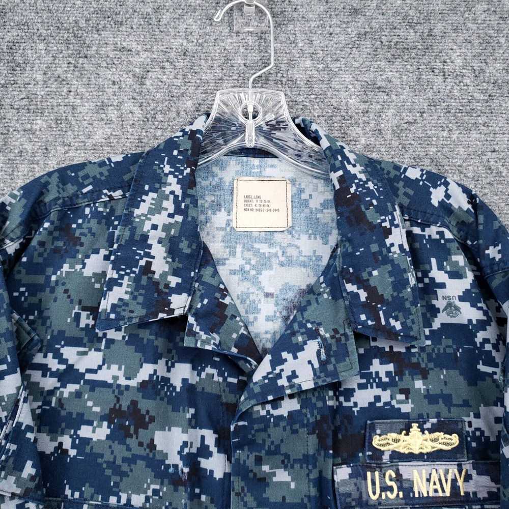 Vintage US Navy Shirt Adult Large Green Military … - image 3
