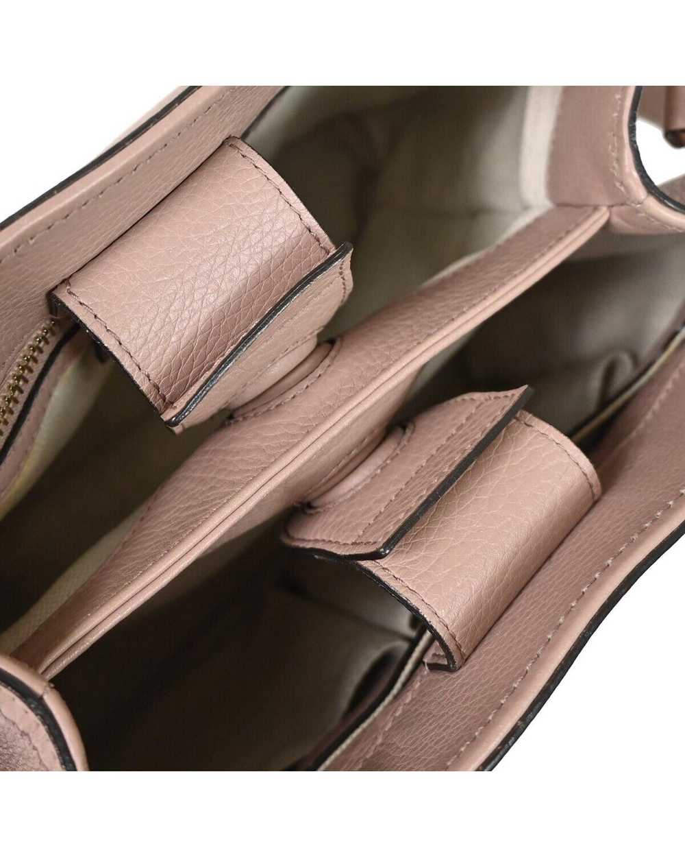 Gucci Luxury Pink Leather Handbag with Bamboo Han… - image 10