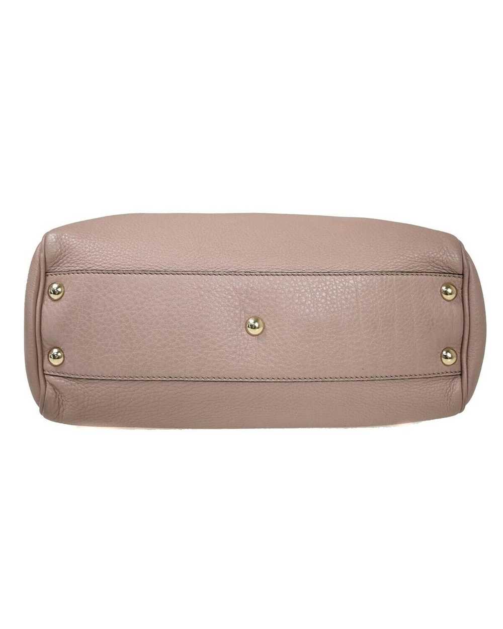 Gucci Luxury Pink Leather Handbag with Bamboo Han… - image 6