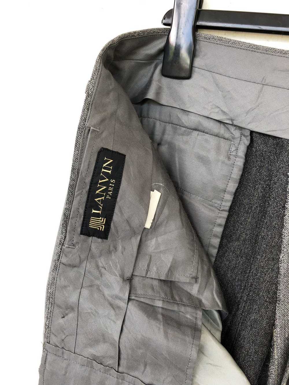 Lanvin GRAIL🔥Lanvin Paris Grey Striped Wool Over… - image 9