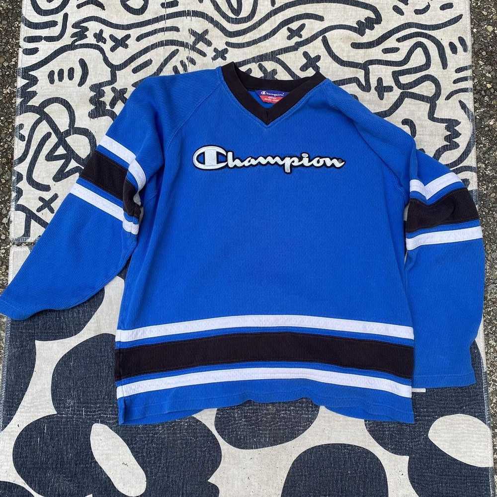 Champion Vintage cotton champion hockey jersey lo… - image 7