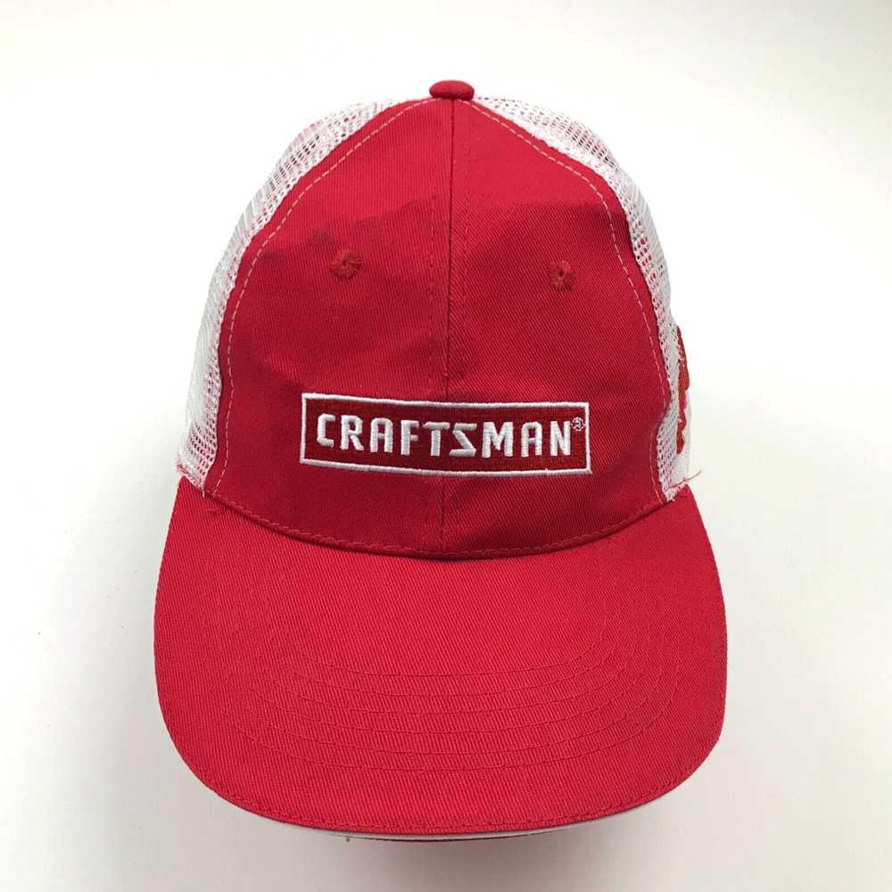 Vintage Craftsman Hat Cap Snapback Trucker Red Wh… - image 1