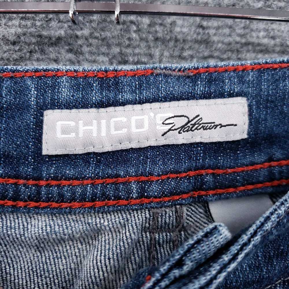 Vintage Chico's Platinum Jeans Womens 1 US 8 Mid-… - image 3