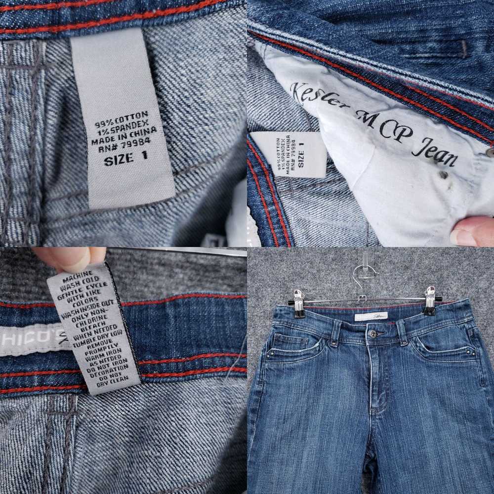 Vintage Chico's Platinum Jeans Womens 1 US 8 Mid-… - image 4