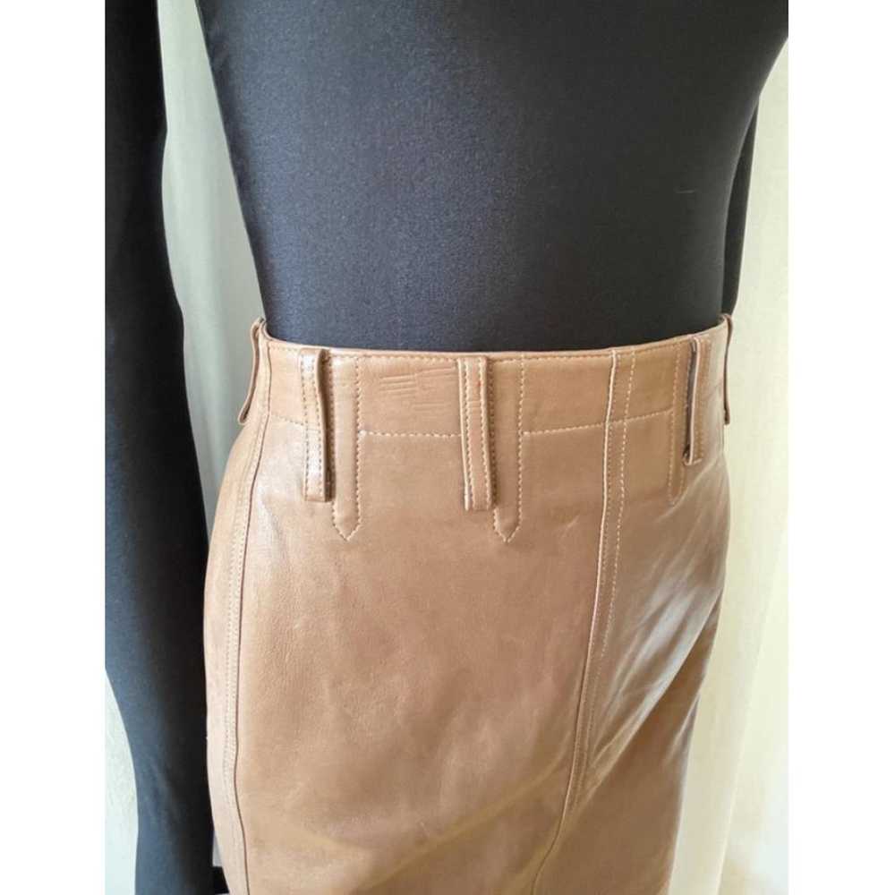 Alaïa Leather mini skirt - image 5
