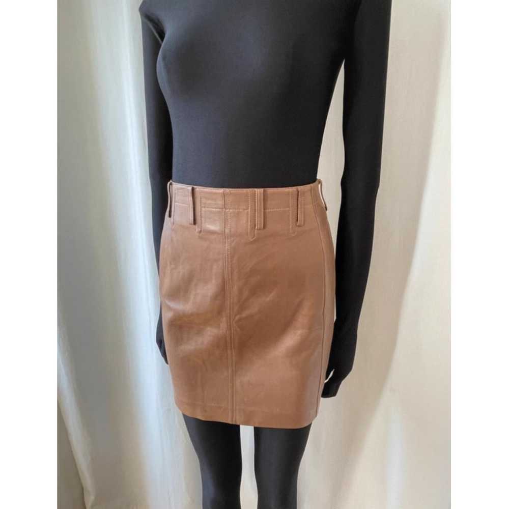 Alaïa Leather mini skirt - image 6