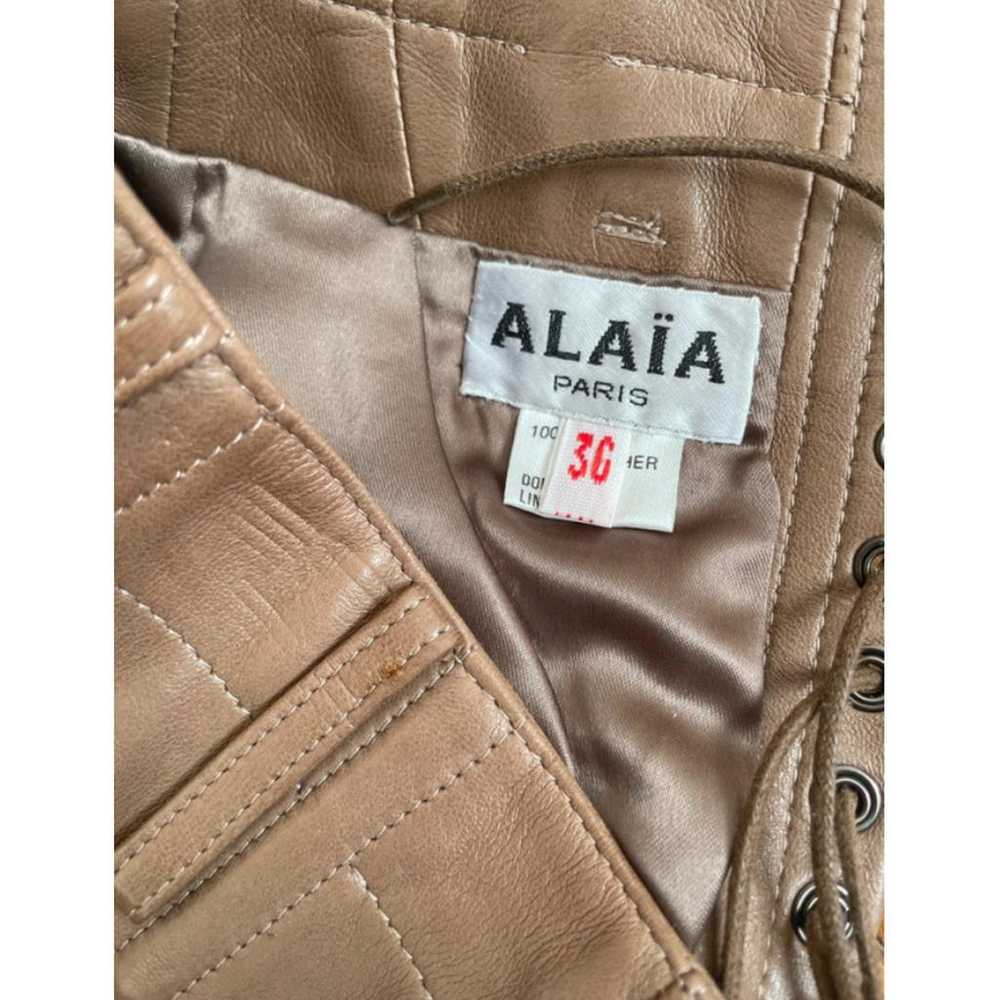 Alaïa Leather mini skirt - image 7