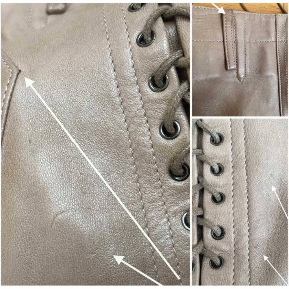 Alaïa Leather mini skirt - image 8