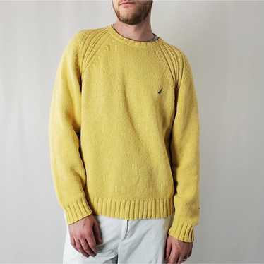 Nautica Y2K Nautica Gold Yellow Oversized Knit Swe