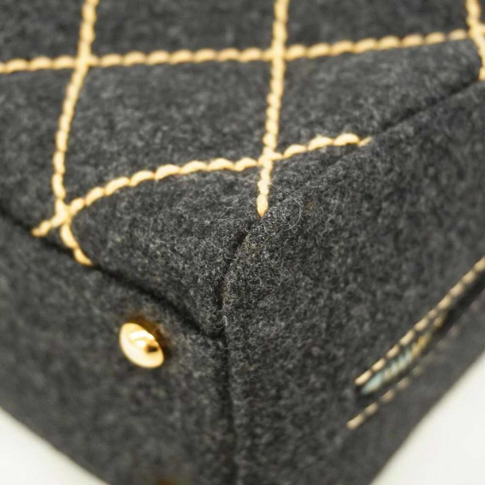 Chanel CHANEL Shoulder Bag Wild Stitch Wool Grey … - image 8