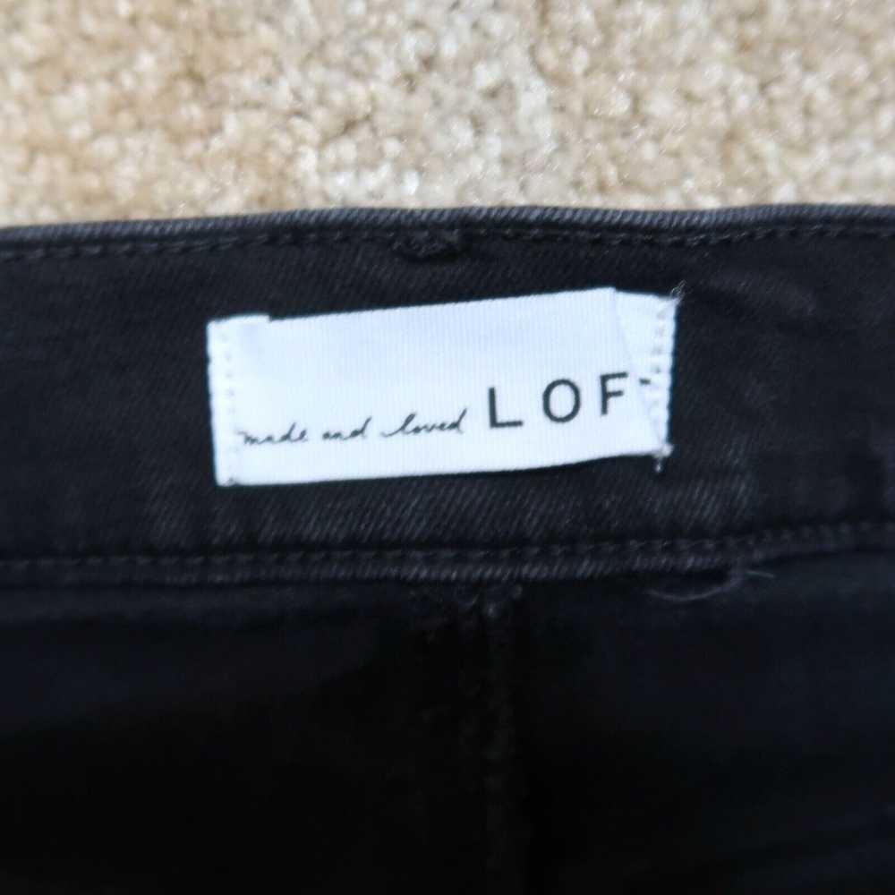 Loft LOFT Skinny Denim Jeans Women's 10 Black Str… - image 3