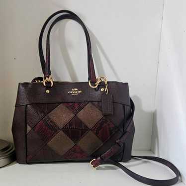 Like New!Coach Patchwork Burgundy Leather Crossbo… - image 1