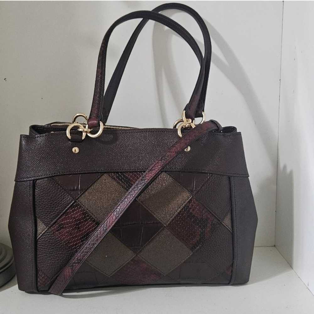 Like New!Coach Patchwork Burgundy Leather Crossbo… - image 3