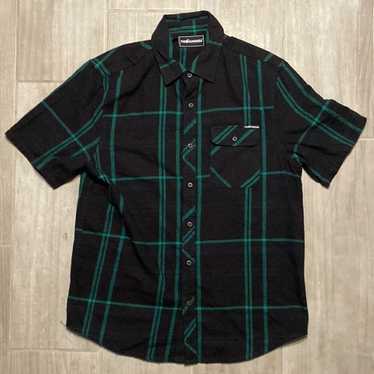 The Hundreds The hundreds plaid short sleeve butto