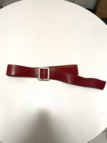 20471120 Oversized Red Leather Belt