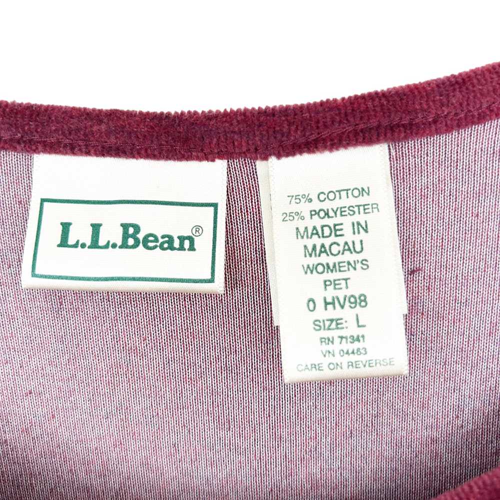 L.L. Bean LL Bean Maroon Velvet Long Sleeve Dress… - image 2
