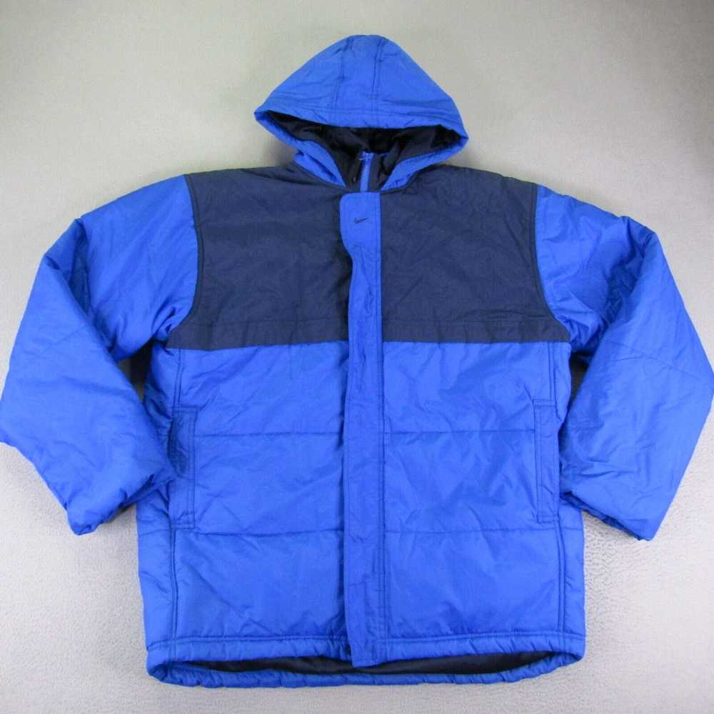 Nike Vintage Nike Jacket Boys XL Blue Puffer Quil… - image 1