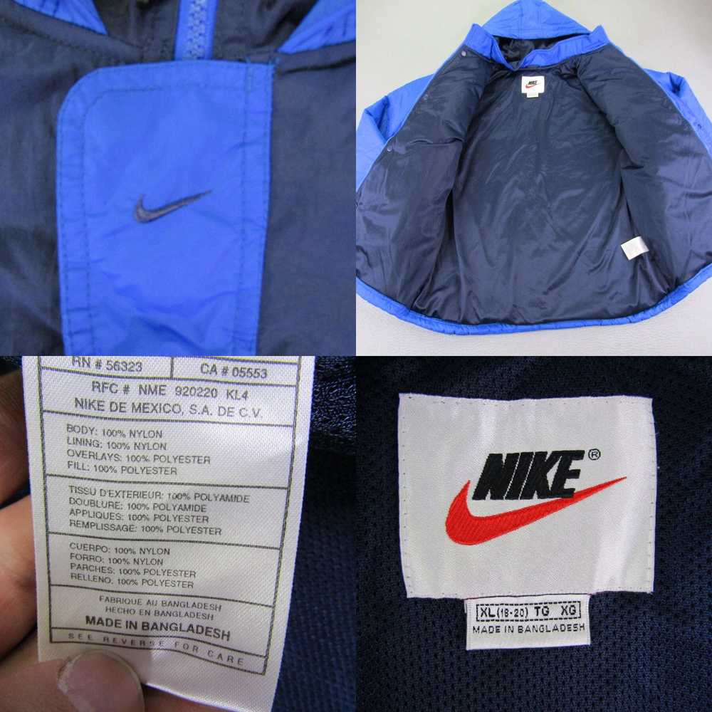 Nike Vintage Nike Jacket Boys XL Blue Puffer Quil… - image 4