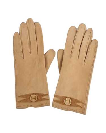 Hermes Brown Leather Fashion Gloves