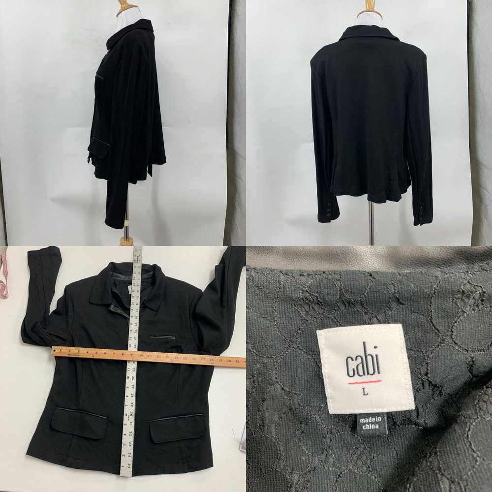 Vintage Cabi Tudor Jacket Womens L Black Faux Lea… - image 4