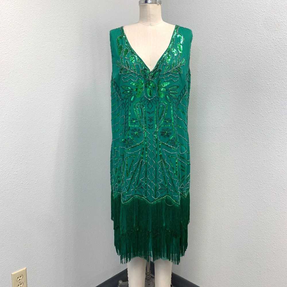 Vintage Babeyond Sequined Beaded Dress Women's 3X… - image 1